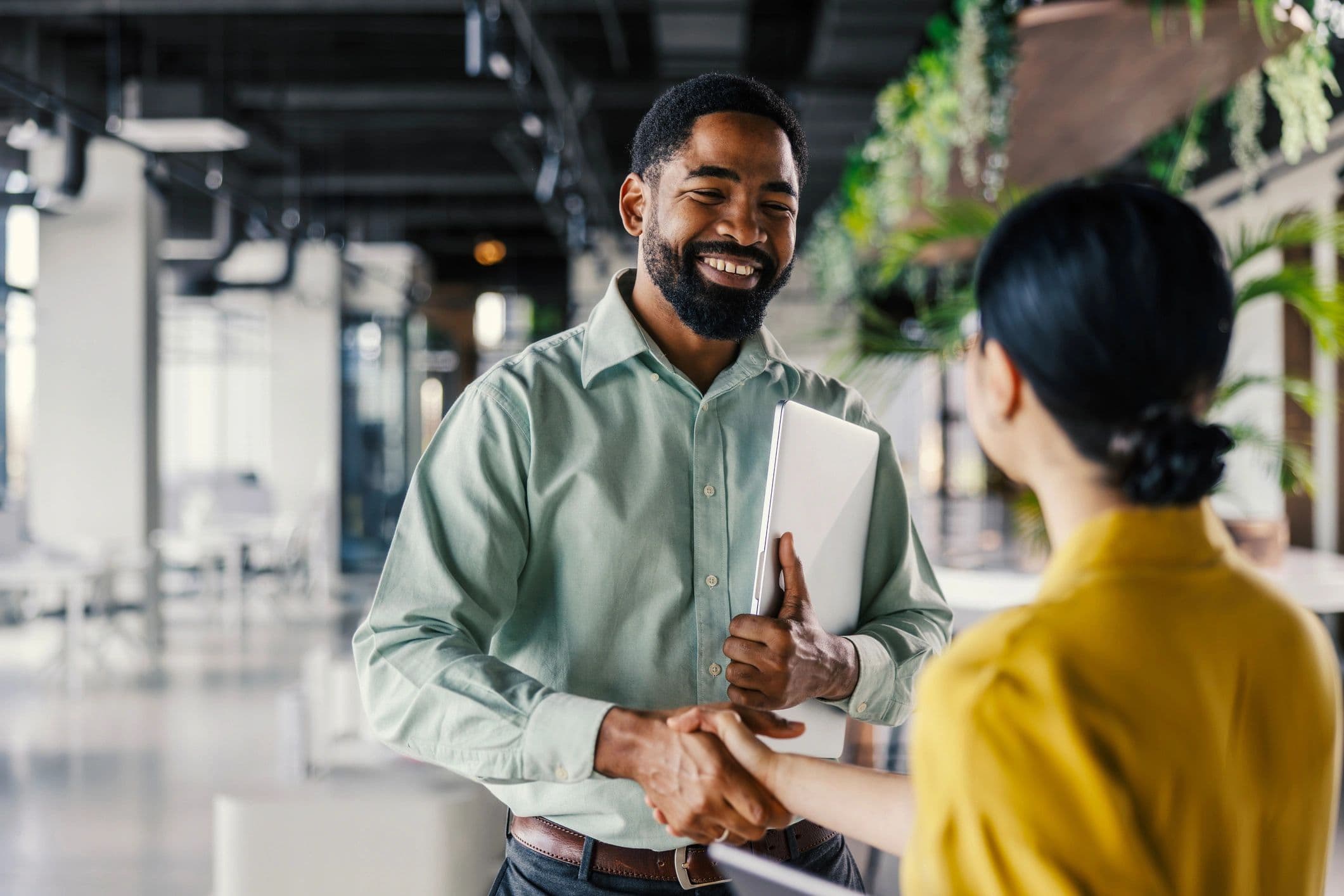 Brand partnership handshake